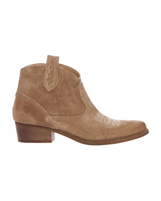 Ovyè Brown Cowboy & Biker Boots