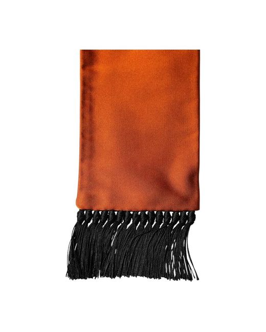Dolce & Gabbana Orange Silk Scarves for men