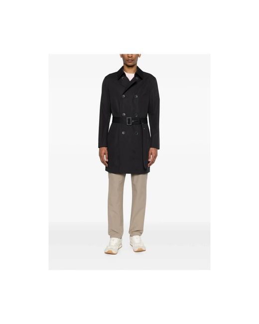 Herno Black Double-Breasted Coats for men