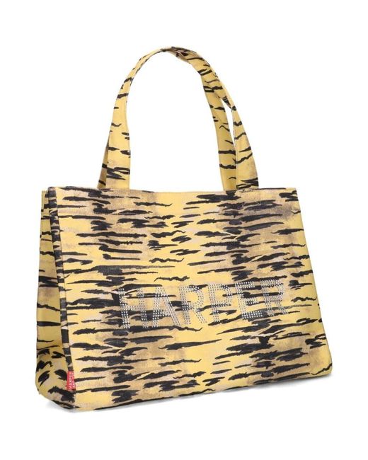 Harper & Yve Metallic Gelbe Shopper-Tasche Für Frauen