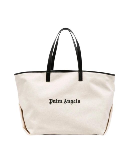 Palm Angels Natural Tote Bags