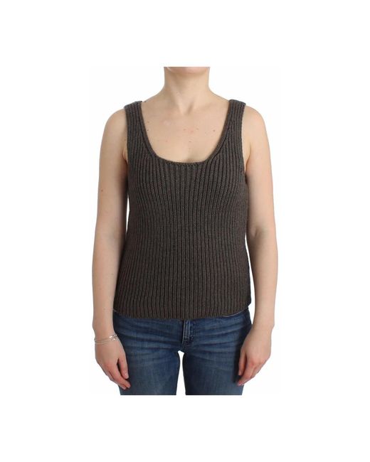 Ermanno Scervino Black Round-Neck Knitwear