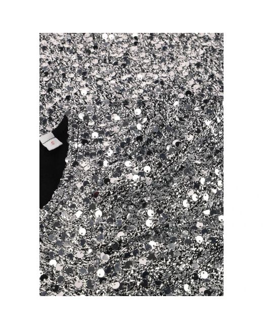 Studio Amaya Kleedjes ,Grijs ,Shimmer Mini Jurk in het Gray