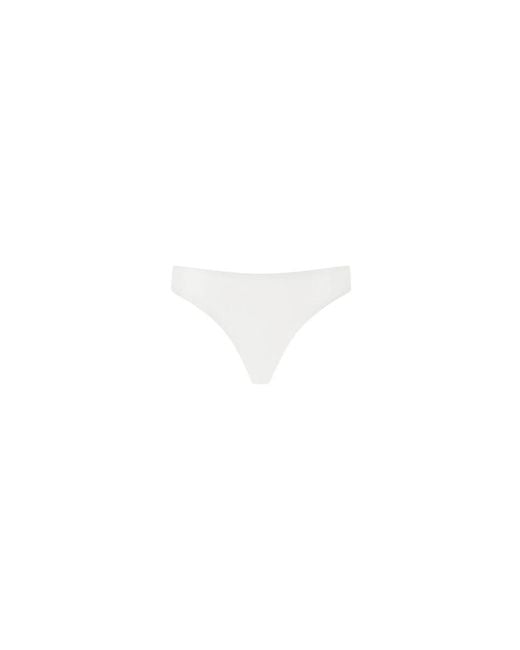 Gcds Badmode ,Wit ,Polyester Couture Bikini Slip in het White