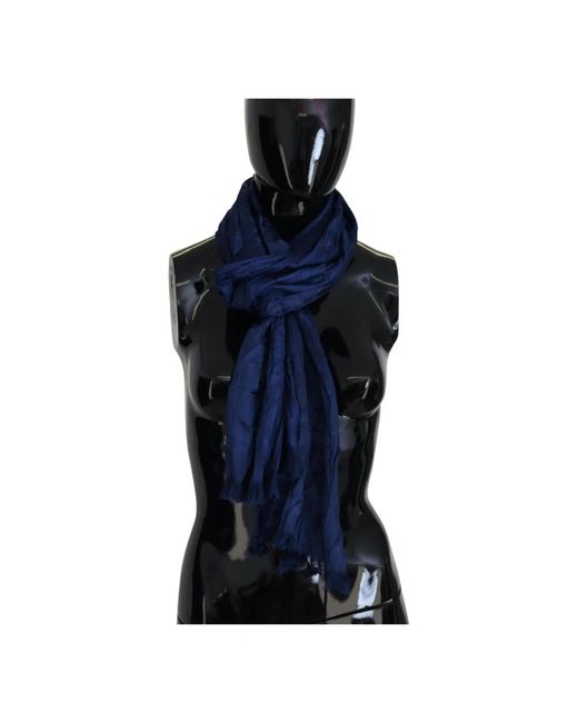 CoSTUME NATIONAL Blue Silk Scarves