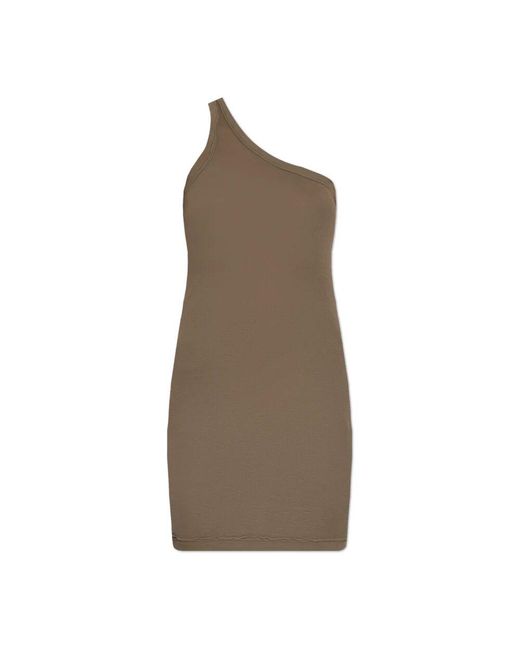 Rick Owens Brown Top one shoulder