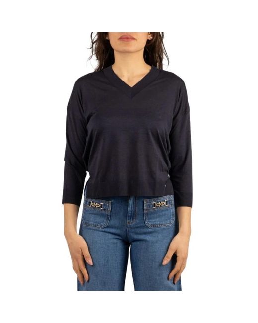 Herno Black V-Neck Knitwear