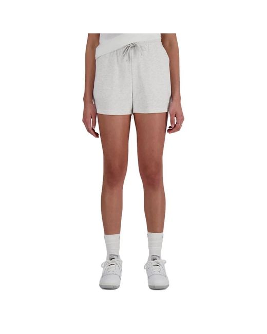 Short Shorts New Balance en coloris White