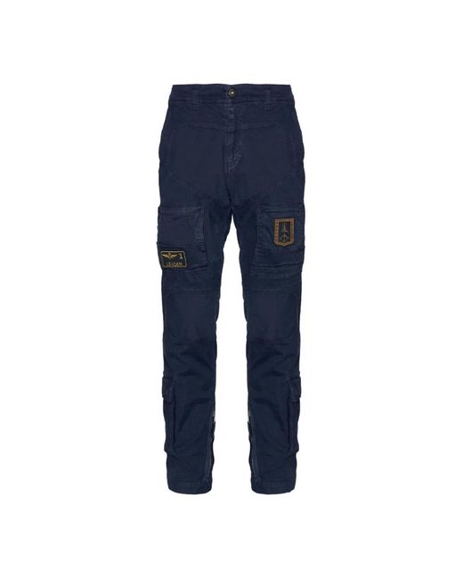 Aeronautica Militare Blue Straight Jeans for men