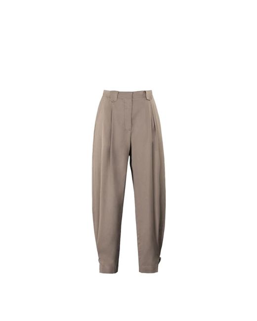 Pantalones de gabardina de corte moderno con cintura alta Moorer de color Gray