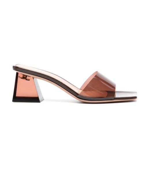 Gianvito Rossi Brown Heeled Mules