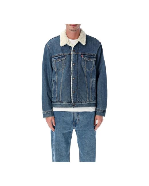 Levi's Jassen ,Blauw ,Katoen Type Iii Sherpa Truckerjack in het Blue voor heren