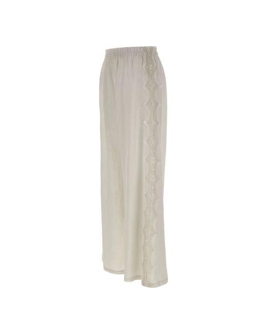 Maurizio Mykonos Natural Wide Trousers