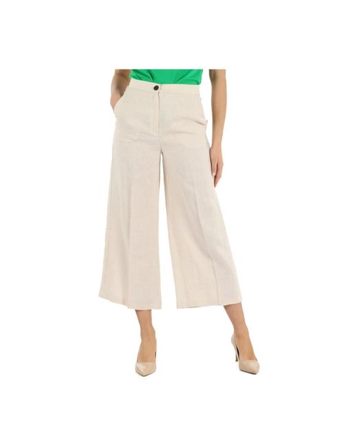 Emme Di Marella Natural Cropped Trousers