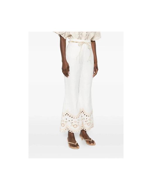 Zimmermann White Wide Trousers