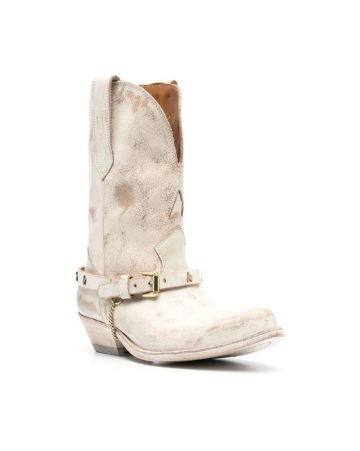 Golden Goose Deluxe Brand Natural Low Wish Star Leather Boots