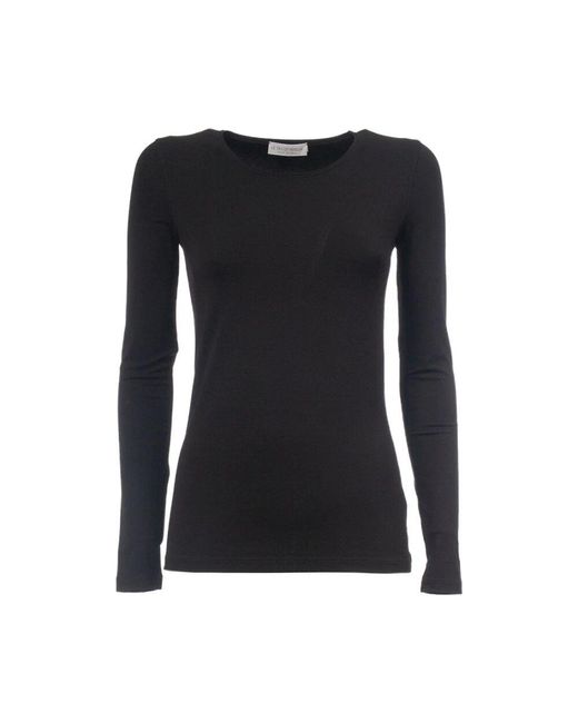Le Tricot Perugia Black Langarm t-shirt