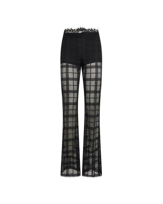 Alberta Ferretti Black Wide Trousers