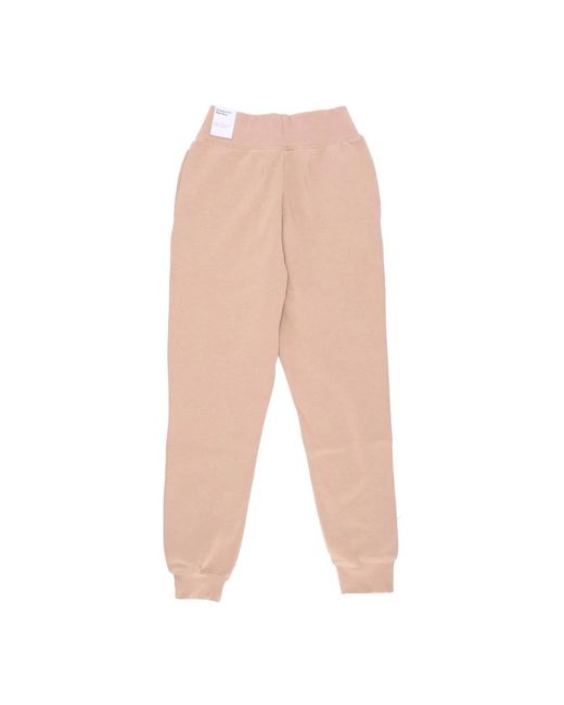 Nike Fitness ,Roze ,Katoen High-Waist Fleece Joggers in het Natural