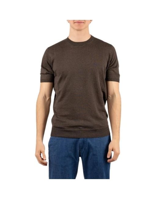 FILIPPO DE LAURENTIIS Black Round-Neck Knitwear for men
