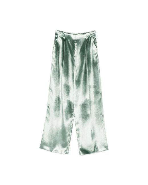 Alberta Ferretti Wide Trousers in het Green