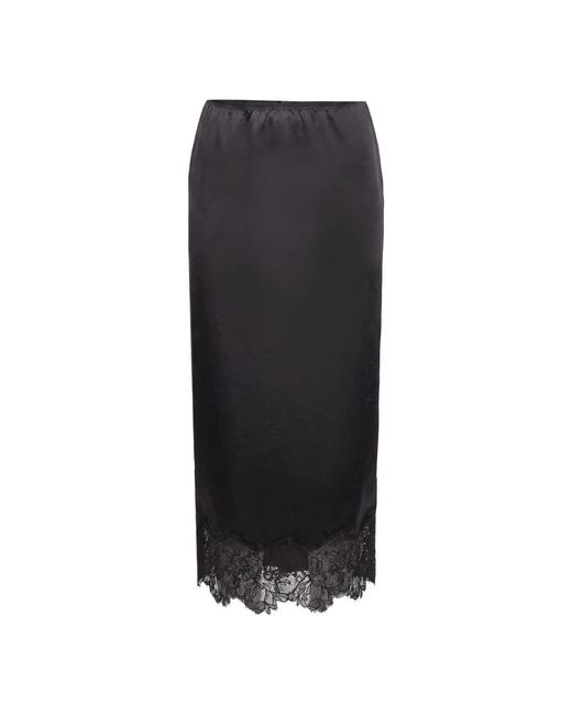 Alysi Black Midi Skirts