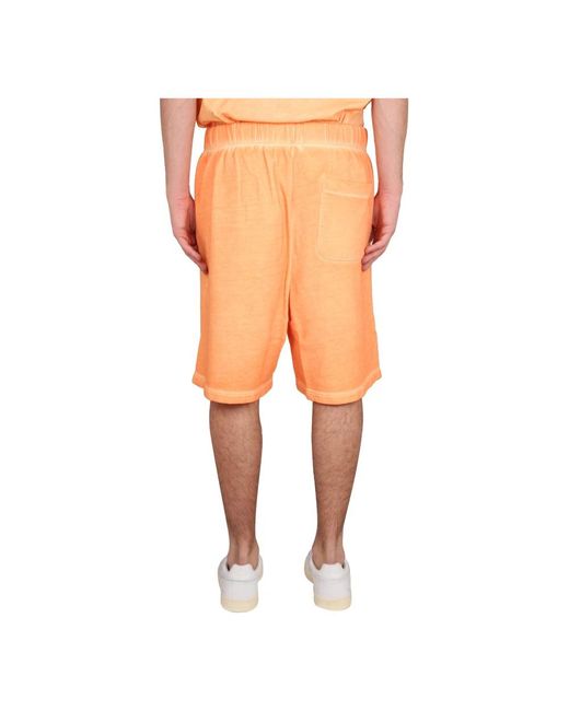 Marcelo Burlon Orange Casual Shorts for men