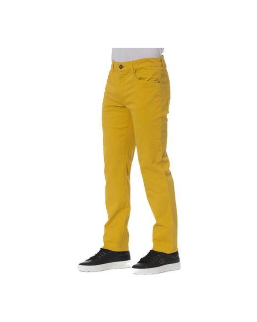 Trussardi Yellow Straight Jeans for men