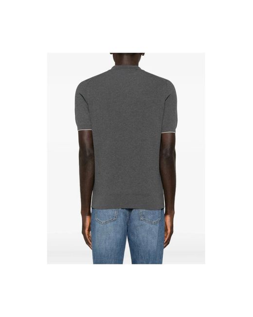 Brunello Cucinelli Gray Polo Shirts for men