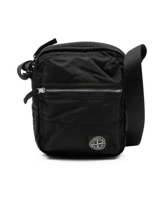 Stone Island Kompass-Patch Umhängetasche in Black für Herren