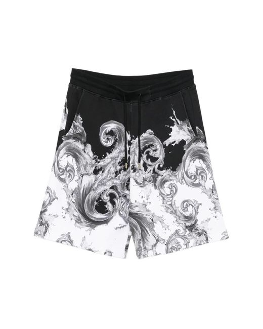 Versace Jeans Couture Black Long Shorts for men
