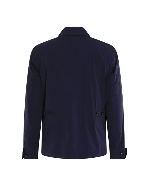 Woolrich Jassen ,Blauw ,Polyester Matt Stretch Field Jacket in het Blue voor heren