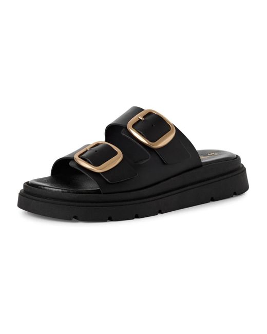 Tamaris Black Sliders