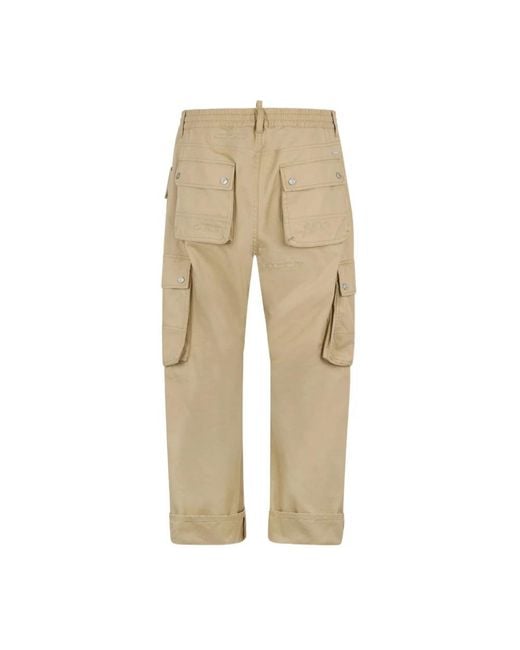 DSquared² Natural Straight Trousers for men