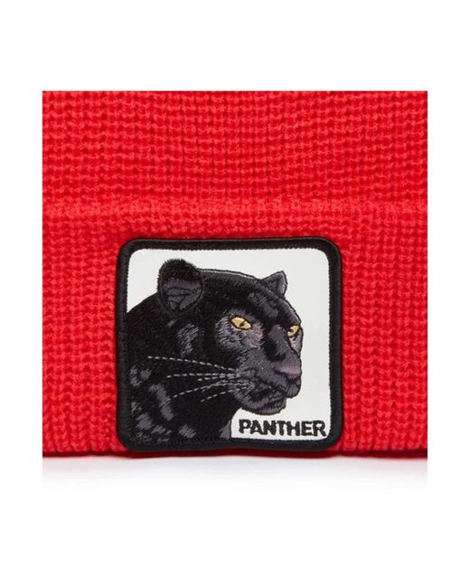 Goorin Bros Red Animal Farm Beanie Hat Rotes Logo
