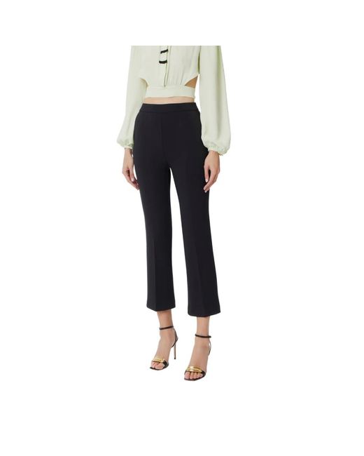 Cropped Trousers Elisabetta Franchi en coloris Blue