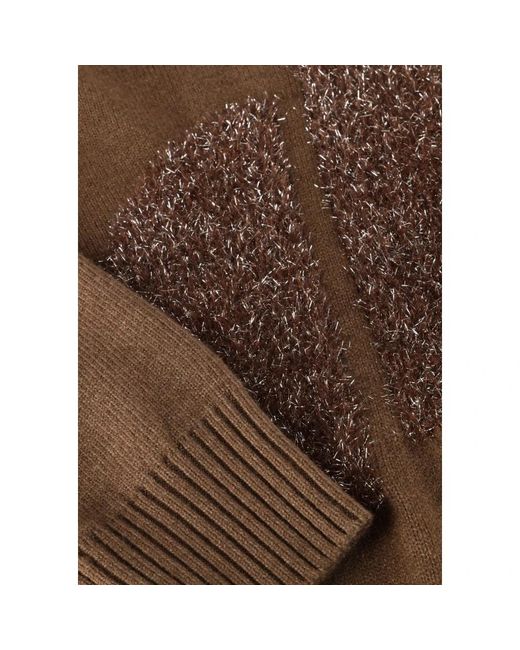 Nukus Brown Intarsia Pullover