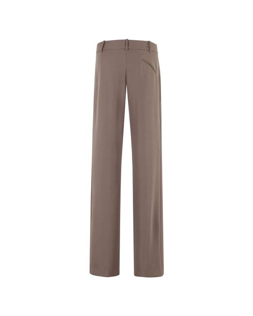 FEDERICA TOSI Brown Straight Trousers