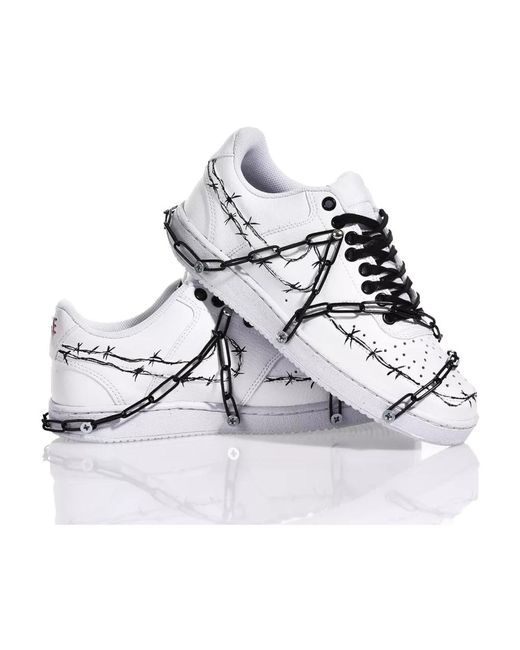 Nike Handgefertigte weiße sneaker in White für Herren