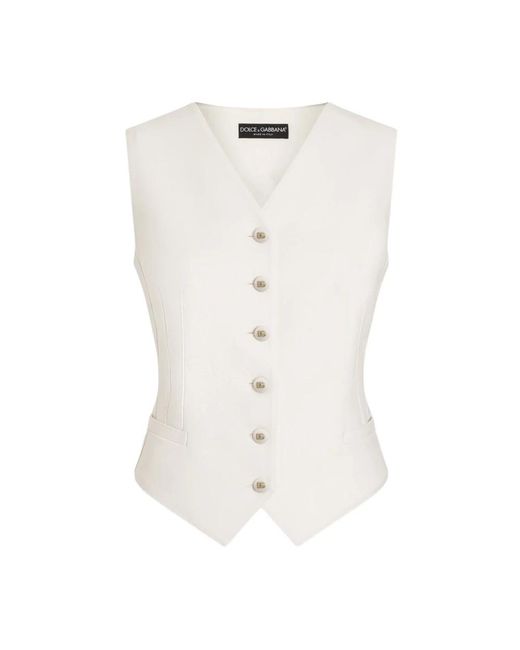 Dolce & Gabbana White Waistcoats