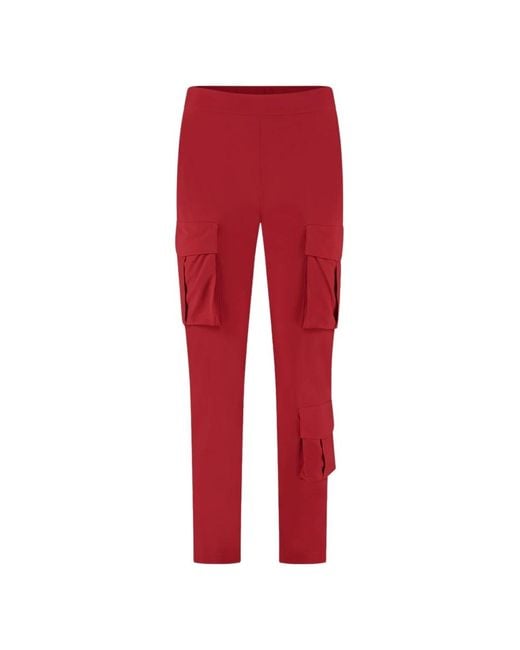 Pantalones cargo rojos de jersey técnico Jane Lushka de color Red