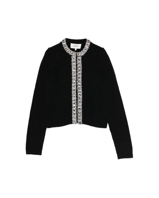 Ba&sh Truien & Vesten ,Zwart ,Katoen Louna Diamante Gebreid Vest in het Black