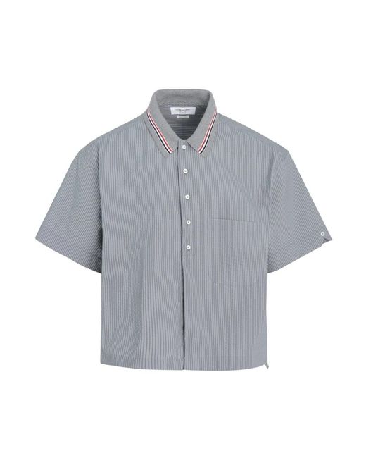 Thom Browne Gray Short Sleeve Shirts for men