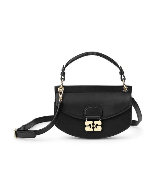 Ganni Black Schwarze taschen für einen stilvollen look