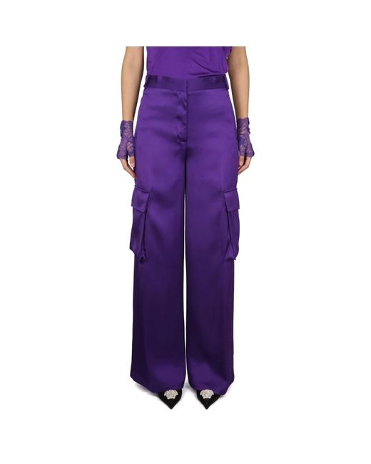 Versace Purple Wide Trousers