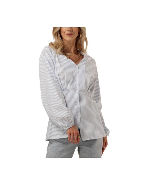 Object Overhemden ,Blauw ,Gestreepte Sculpture Fit Blouse in het Gray