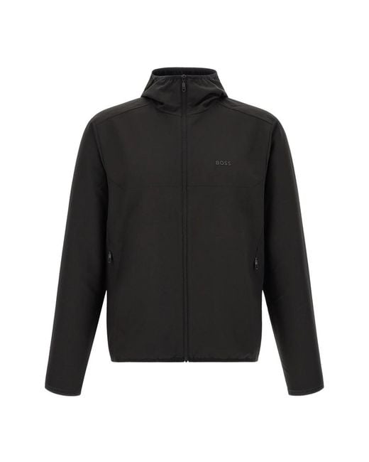 Boss Litewear Hooded Jacket in het Black voor heren