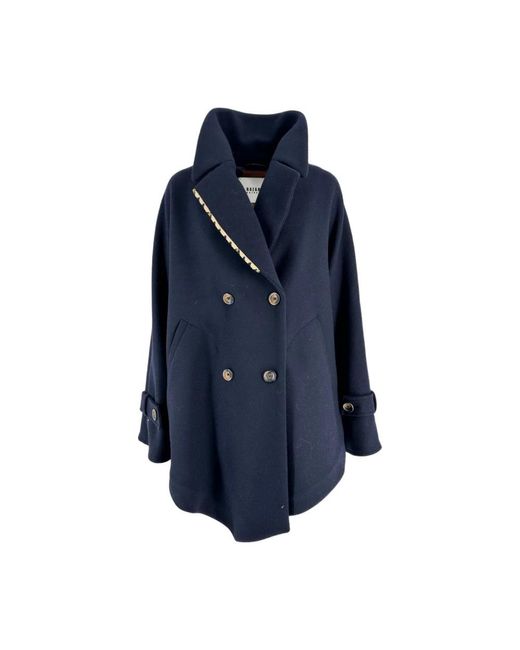 Bazar Deluxe Blue Double-Breasted Coats