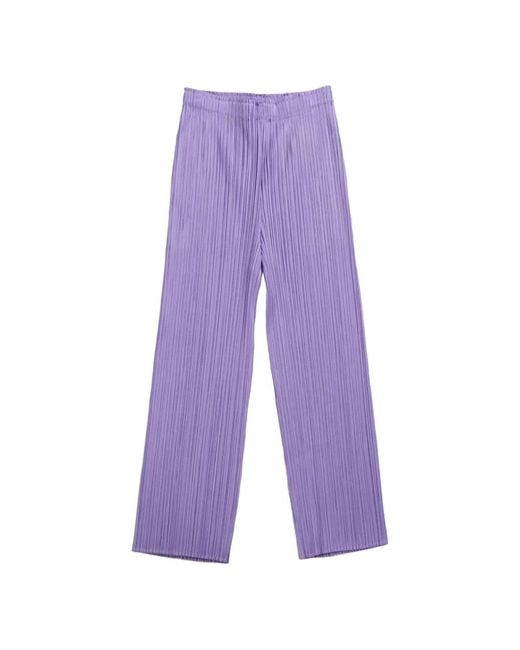 Issey Miyake Purple Cropped Trousers