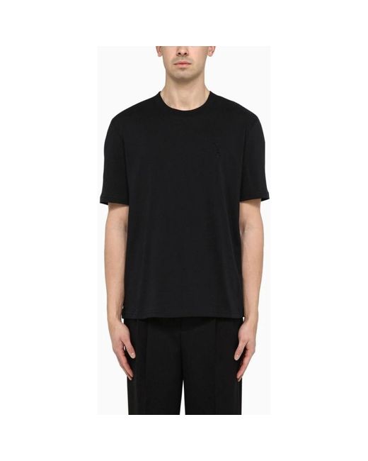 AMI Tops ,Zwart ,Reliëf Hart Casual T-Shirt in het Black voor heren